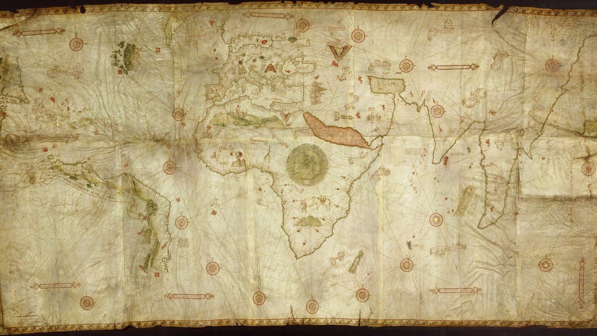 Caverio nautical planisphere, c. 1504-1506; BnF original GE SH ARCH-1.