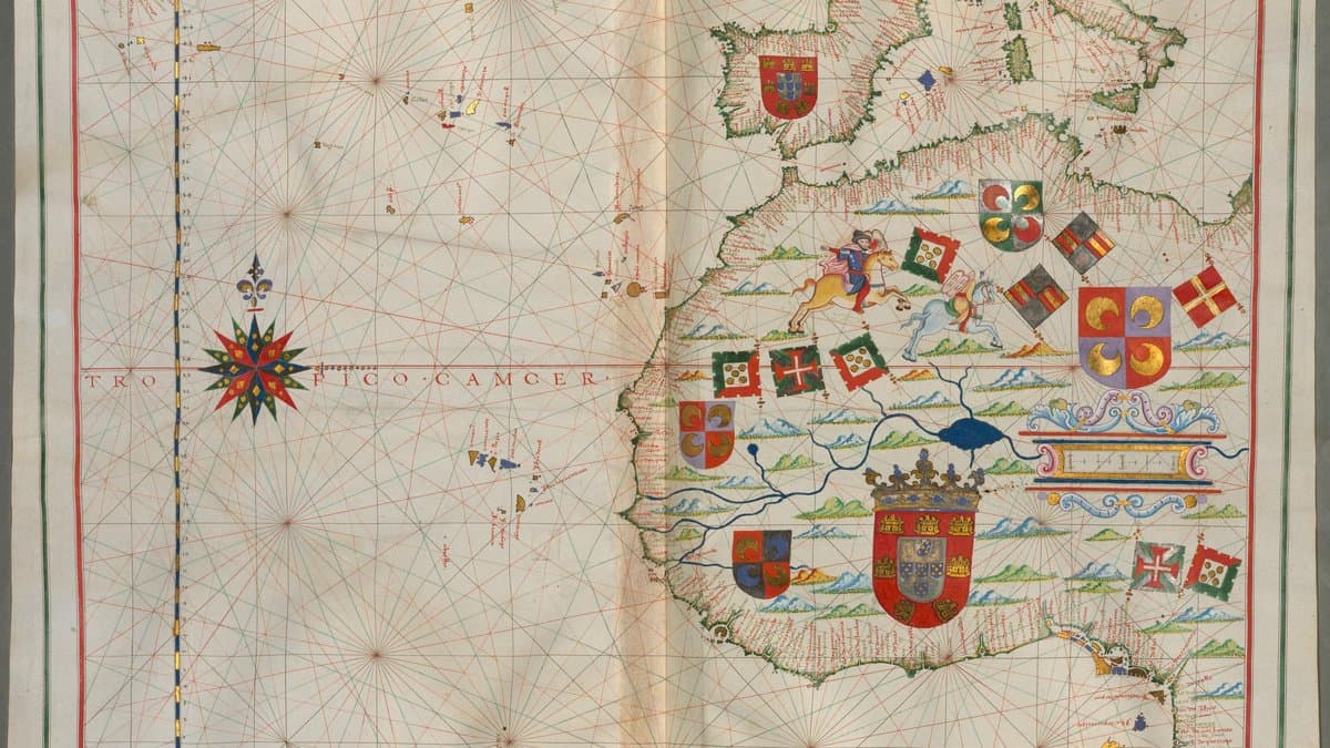 Fernao Vaz Dourado’s 1580 portolan atlas, BSB Cod.icon.137; selected LOC digital leaf.