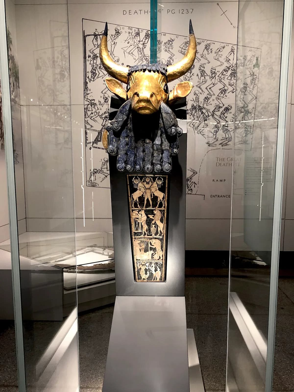 Bull Headed Lyre of Ur at the University of Pennsylvania Museum of Archaeology and Anthropology in the Middle East gallery.