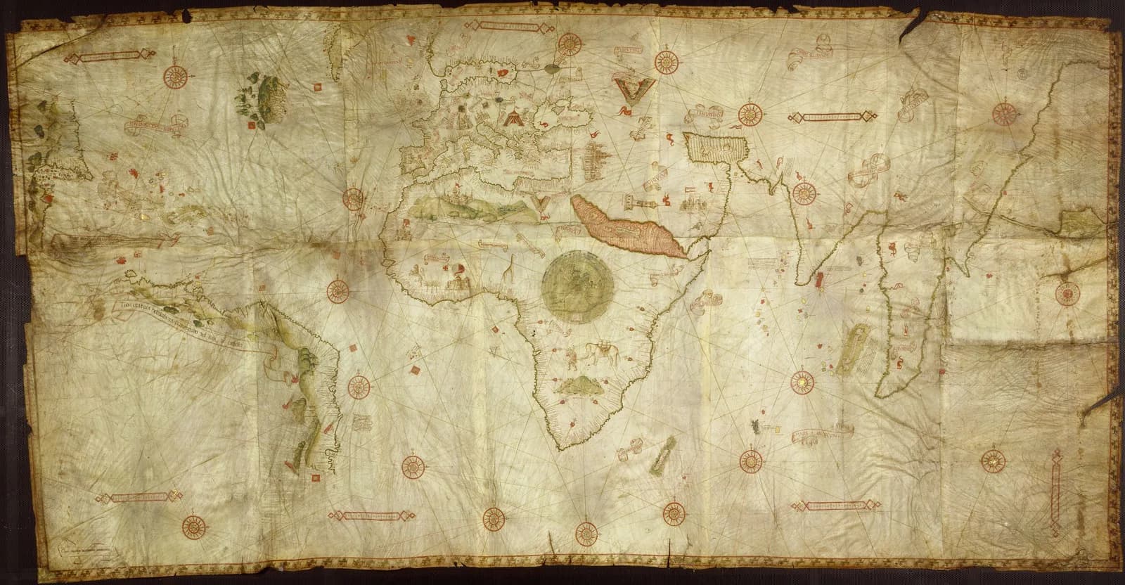 Caverio nautical planisphere, c. 1504-1506; BnF original GE SH ARCH-1.