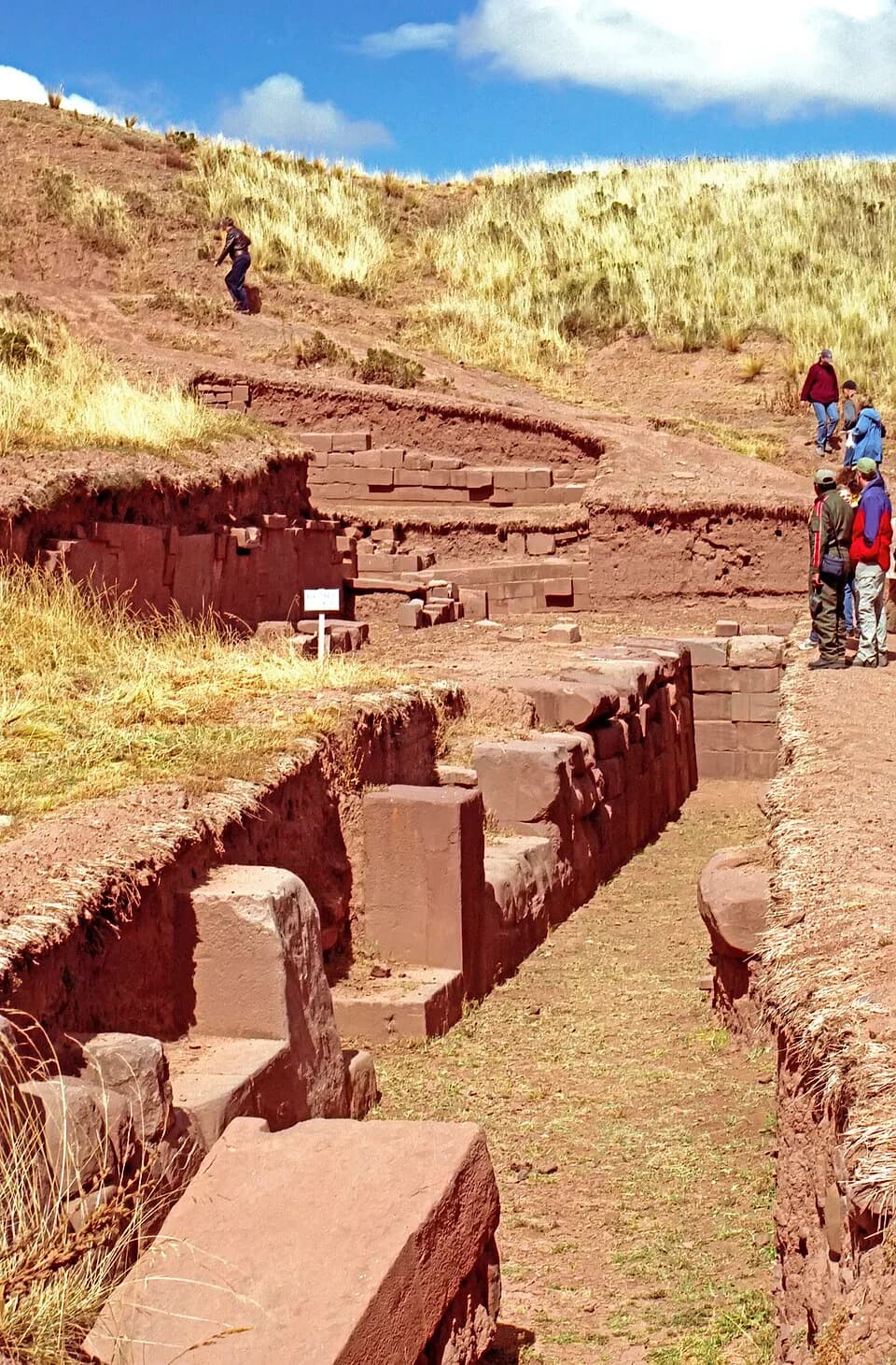 Present-day view of the Akapana mound at Tiwanaku, Bolivia.